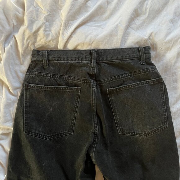 Zara High-waisted Straight Jeans Black Size 12 - Picture 10 of 15